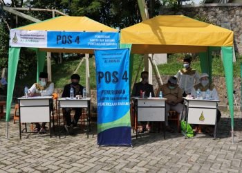 Disaksikan Tim Gugus Tugas Kecamatan, Santri Al-Andalus Mulai Kembali ke Pesantren