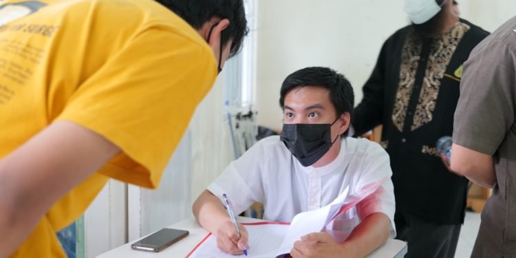 Sebanyak 155 Santri Putra Ikuti Vaksinasi Covid 19